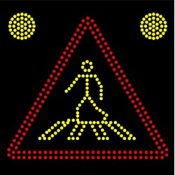 Panou stradal VMS cu indicatoare rutiere variabile - montabil pe stalp stradal  